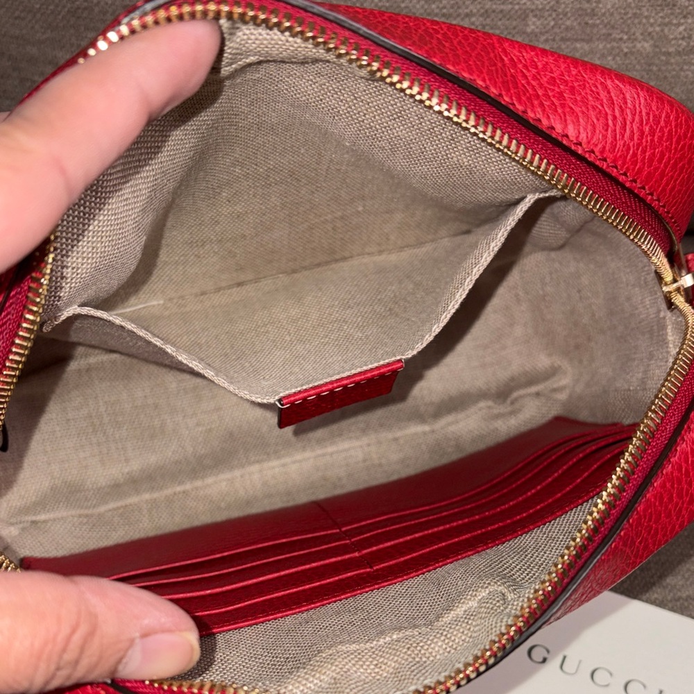 Gucci Bree GG Canvas Camera Crossbody Bag Authentic - Picture 12 of 13